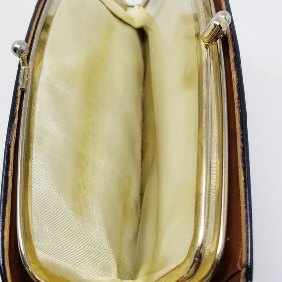 Vintage Baronet Brown Leather Wallet with Goldtone Fleur De Lis Symbol | Wallets - Picture 4 of 10